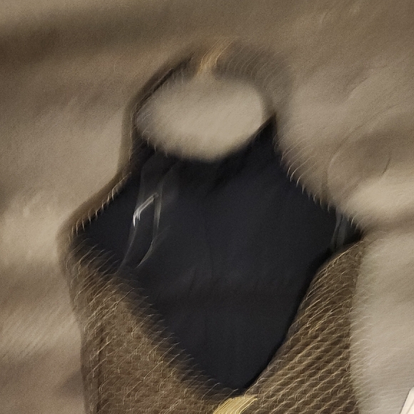 Milly Black and Gold Jackie Textured Waves Halter One Piece Size P - Picture 6 of 6